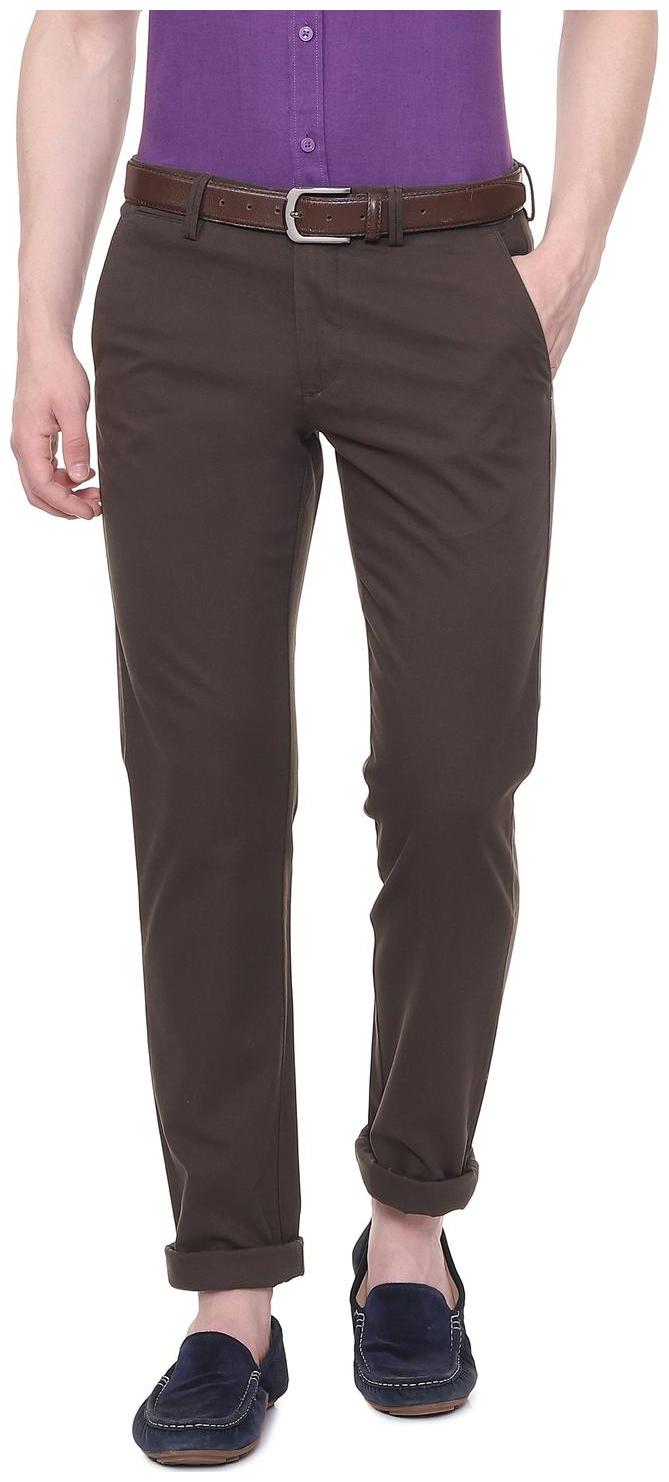 

Allen Solly Men Brown Solid Slim fit Regular trousers