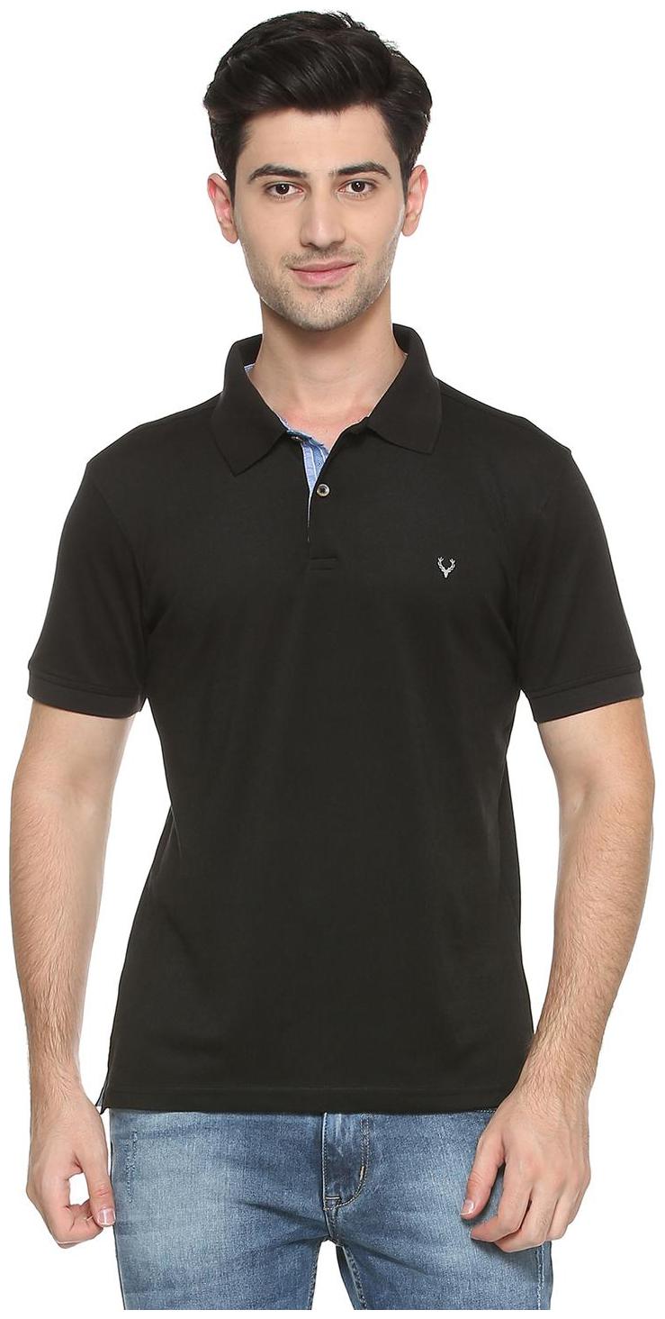 

Allen Solly Men Black Regular fit Cotton Blend Polo collar T-Shirt - Pack Of 1