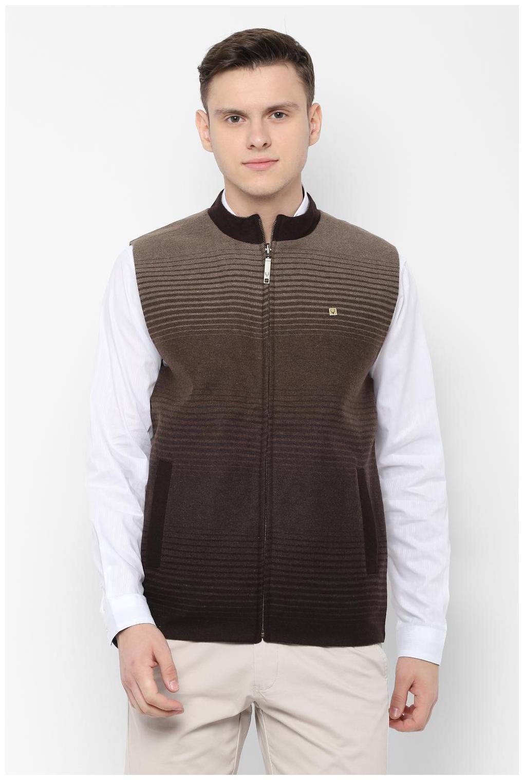 

Allen Solly Men Blended Leather Jacket Brown
