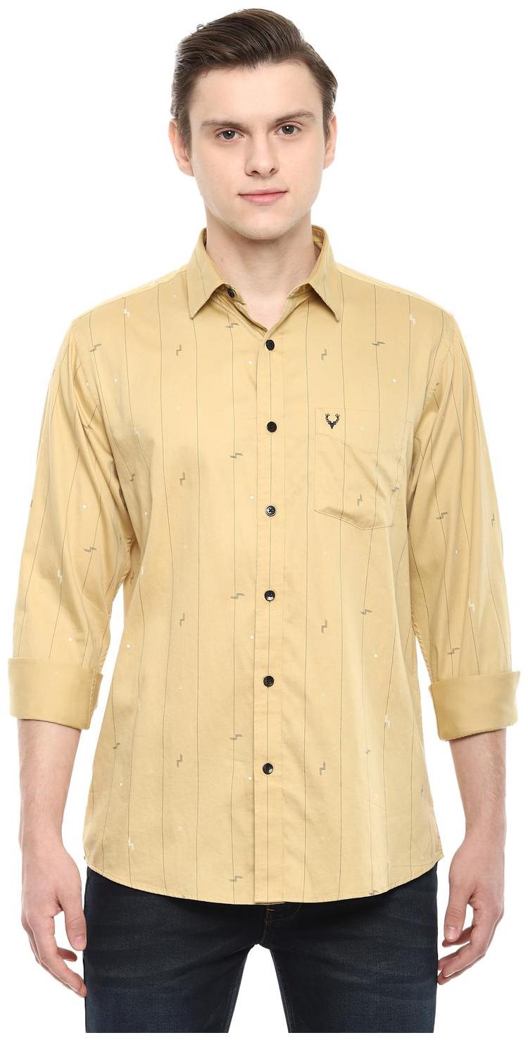

Allen Solly Men Yellow Printed Slim Fit Casual Shirt
