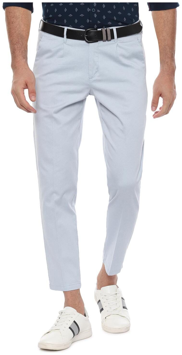 

Allen Solly Men Grey Printed Slim fit Regular trousers