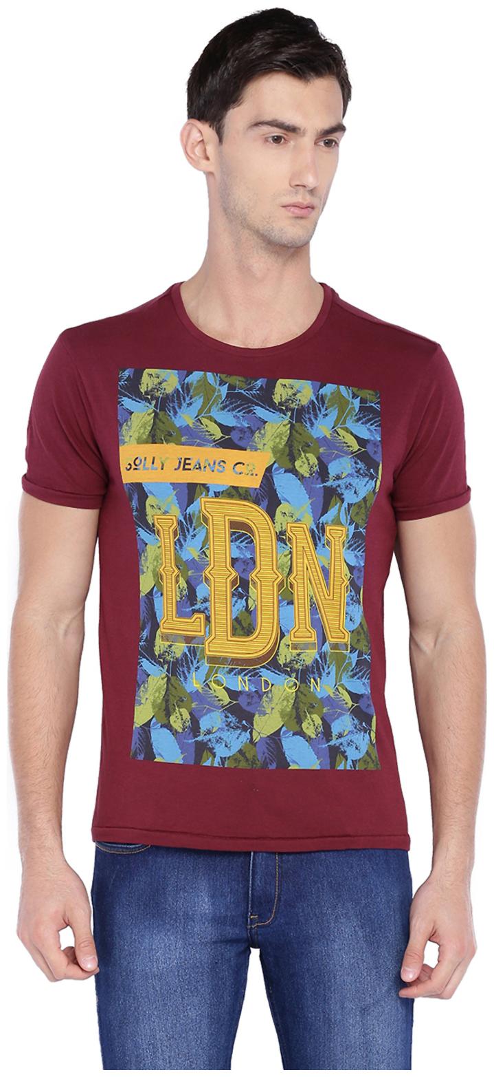 

Allen Solly Men Maroon Slim fit Cotton Round neck T-Shirt - Pack Of 1