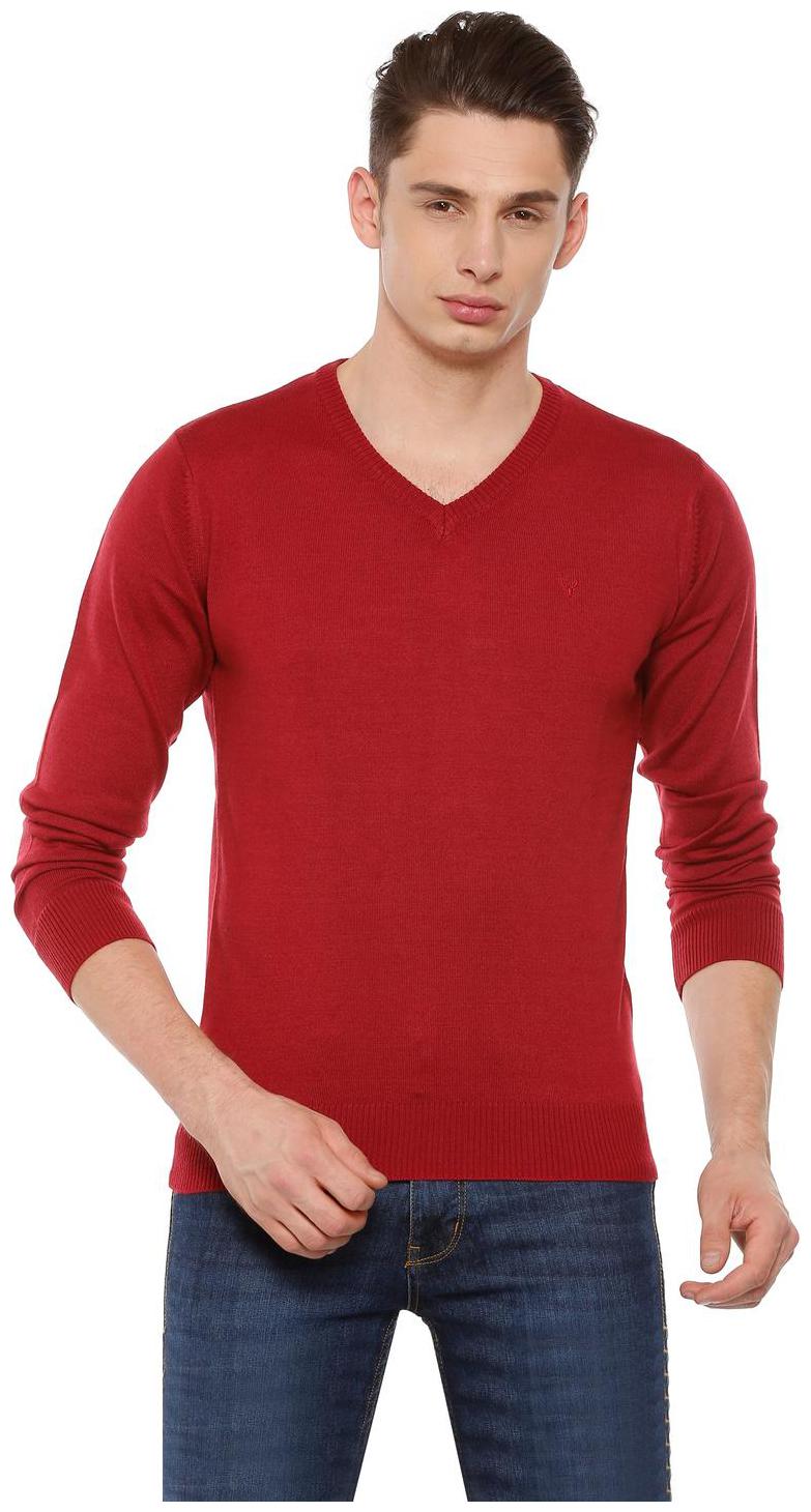 

Allen Solly Men Red V neck Pullover