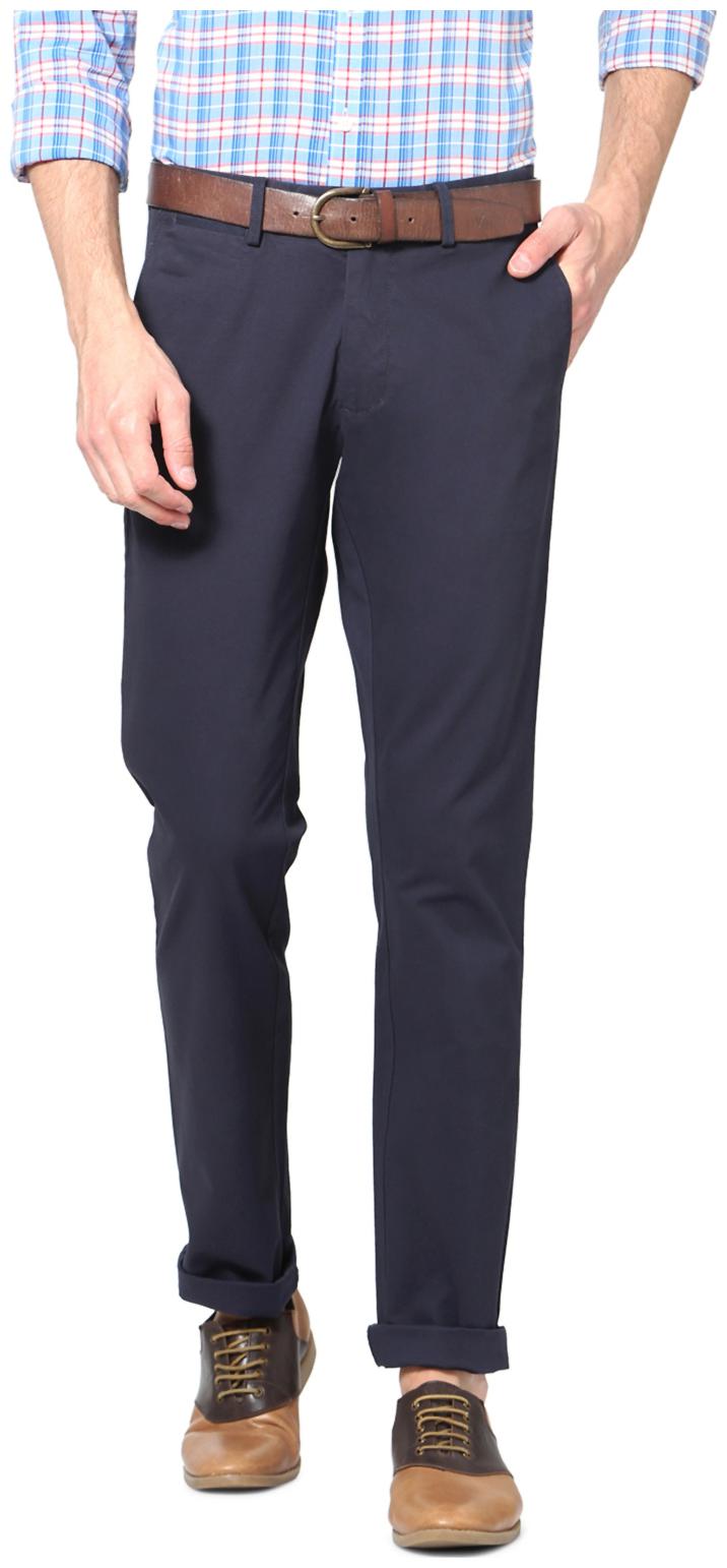 

Allen Solly Men Blue Solid Slim fit Chinos
