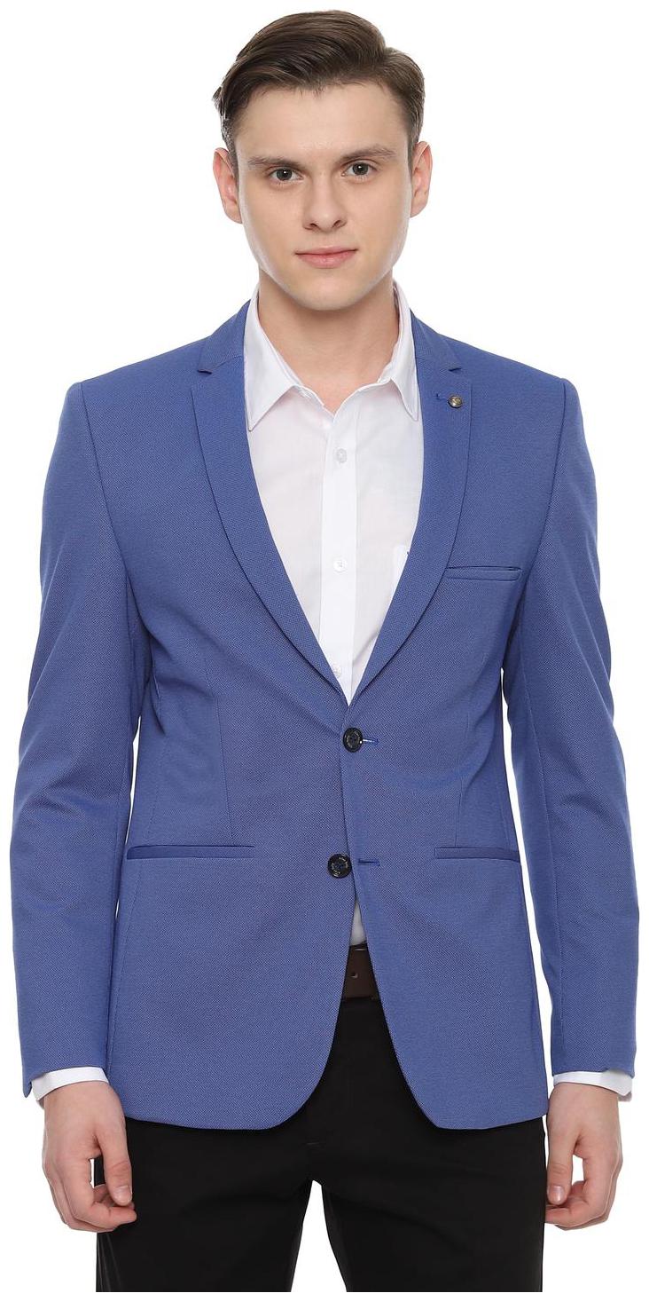 

Allen Solly Men Blue Textured Slim fit Single Breasted Blazer