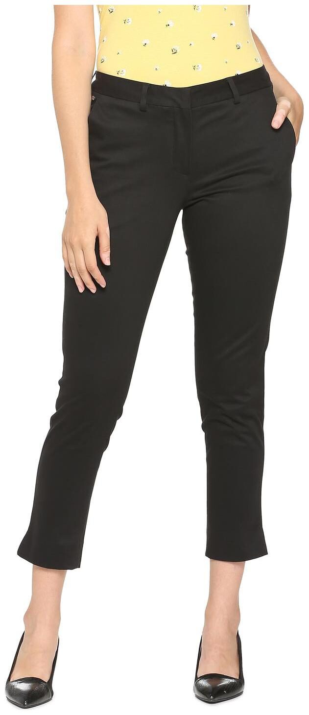 

Allen Solly Women Black Slim fit Regular trousers