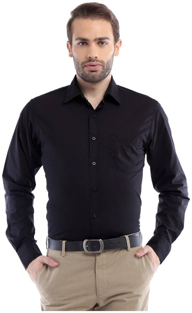Allen Solly Men Slim fit Formal Shirt - Black