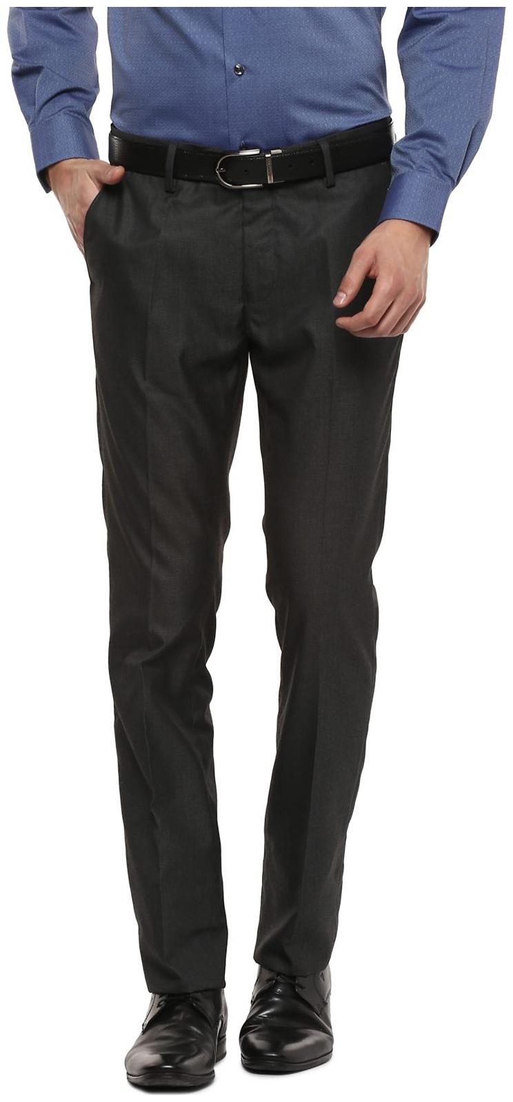 

Allen Solly Men Solid Regular Fit Formal Trouser - Black