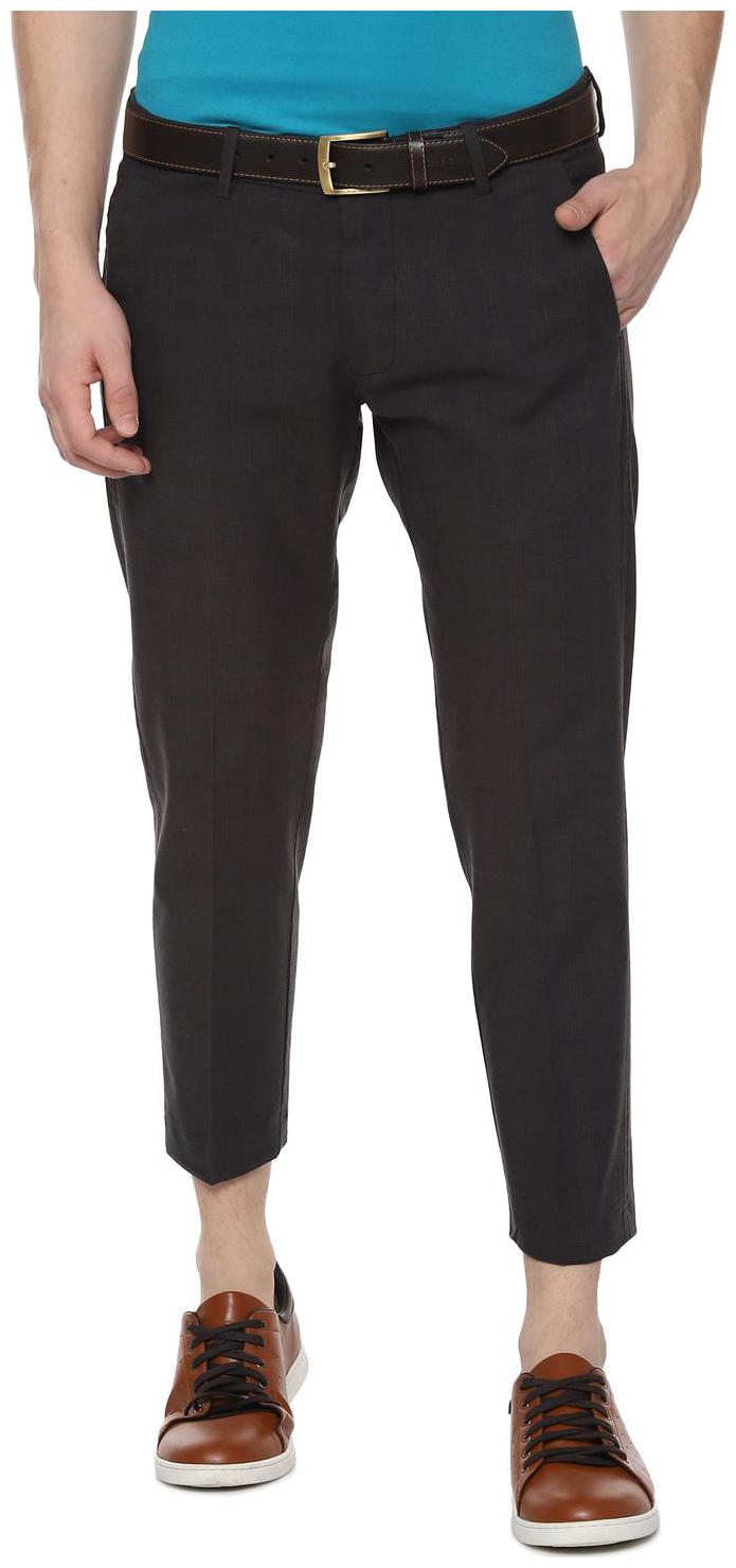 

Allen Solly Men Grey Checked Slim fit Regular trousers