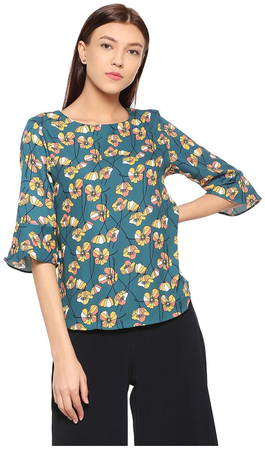 

Allen Solly Women Printed Regular top - Green