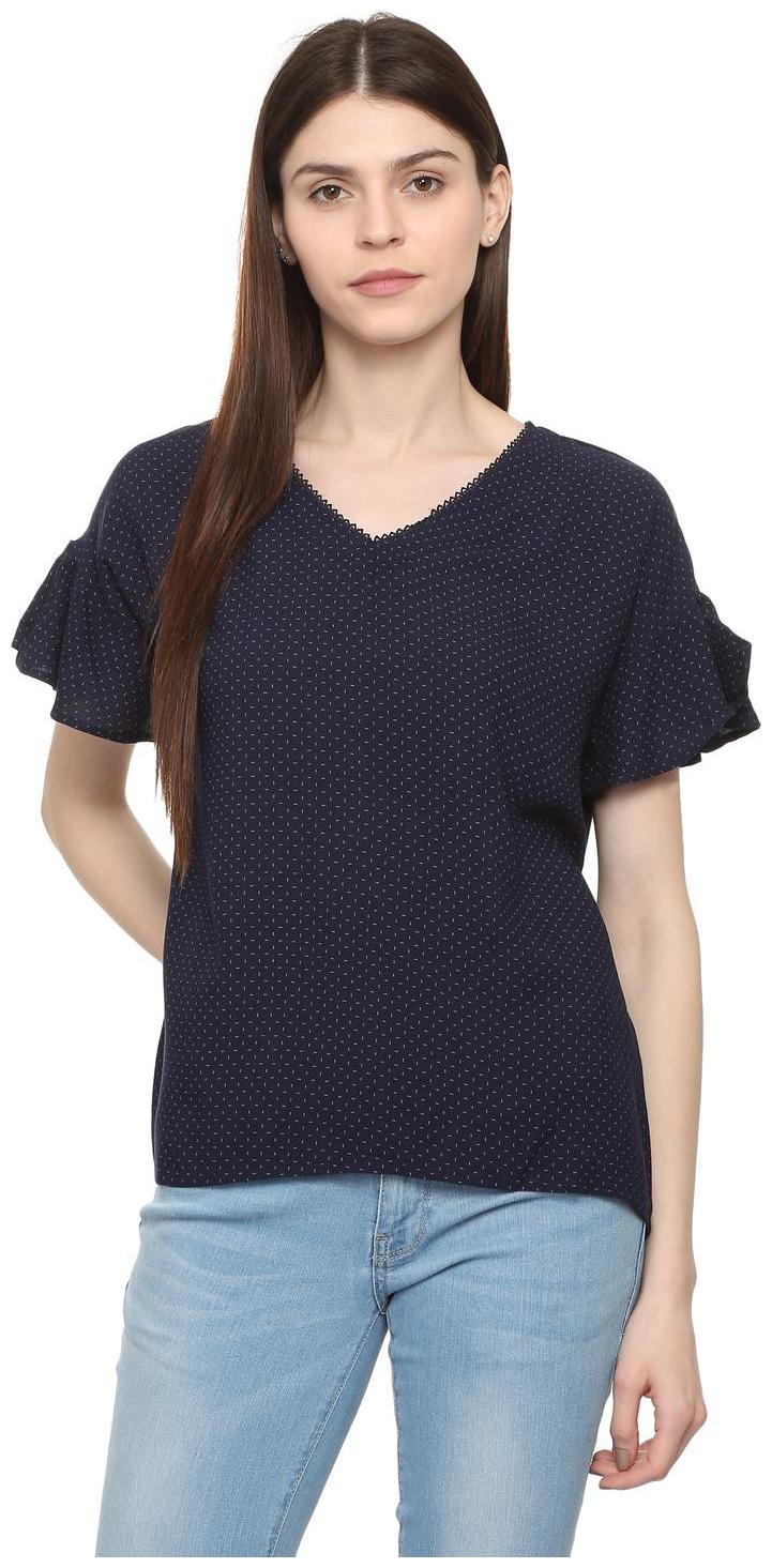 

Allen Solly Women Printed Regular top - Blue