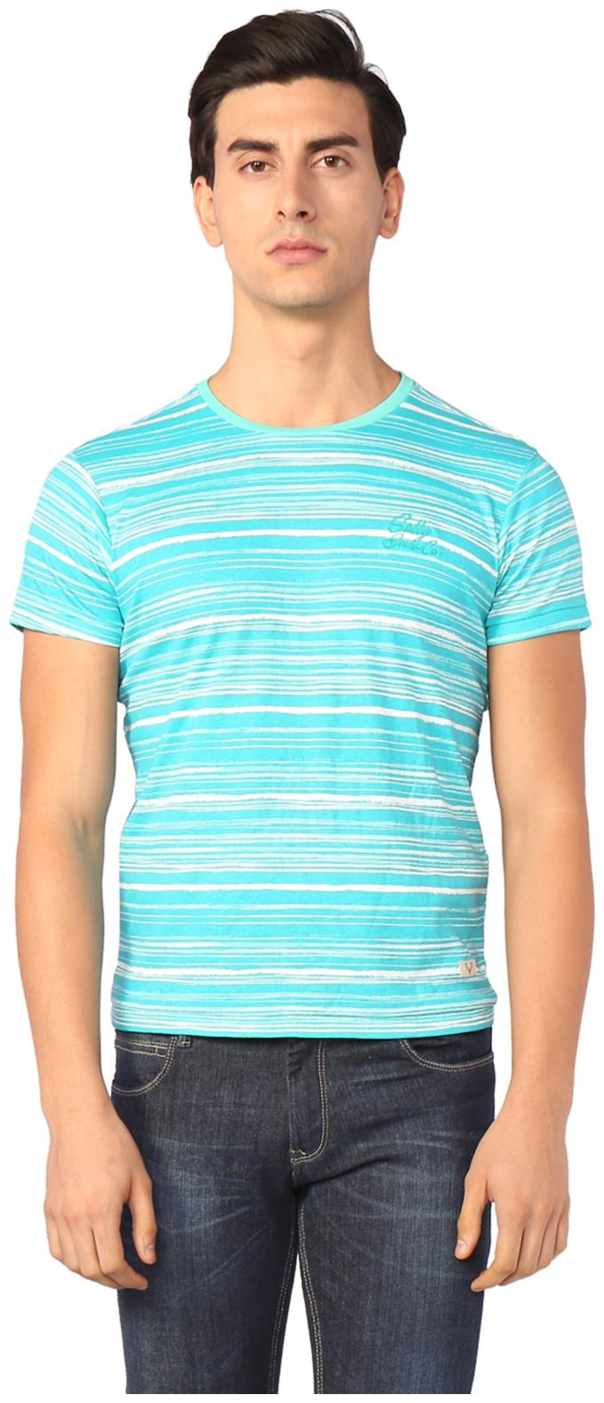 

Allen Solly Men Blue Regular fit Cotton Blend Round neck T-Shirt - Pack Of 1