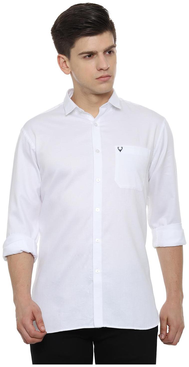 

Allen Solly Men White Solid Slim Fit Casual Shirt