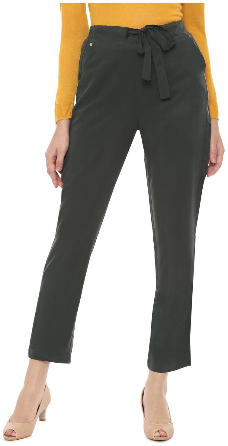 

Allen Solly Women Green Regular fit Regular trousers