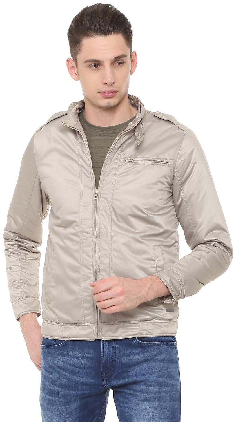 

Allen Solly Men Brown Solid Bomber jacket