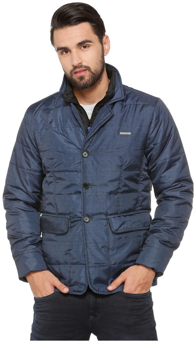 

Allen Solly Men Blue Solid Bomber jacket