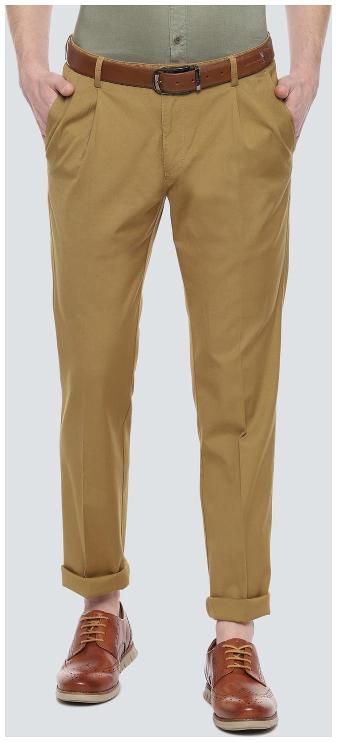 

Allen Solly Men Beige Solid Regular fit Regular trousers