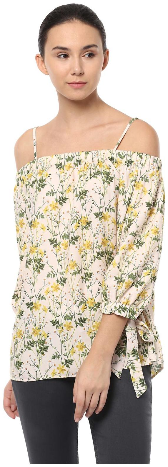 

Allen Solly Women Printed Regular top - Beige