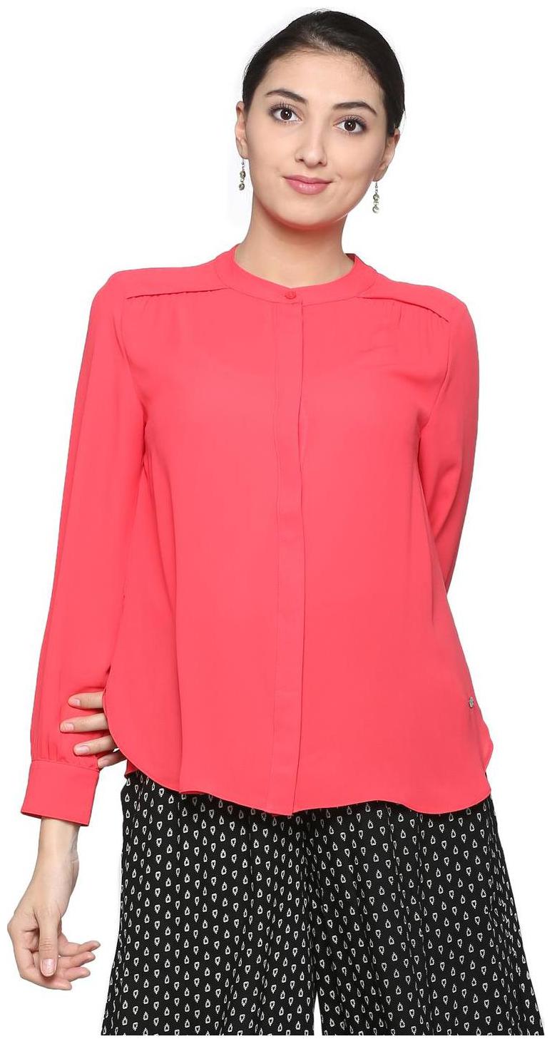 

Allen Solly Women Pink Solid Regular Fit Shirt