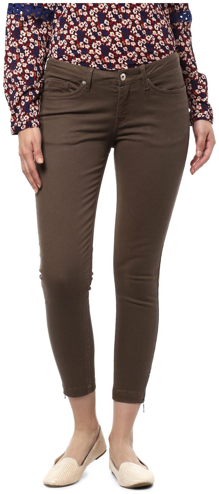

Allen Solly Women Brown Straight fit Regular pants