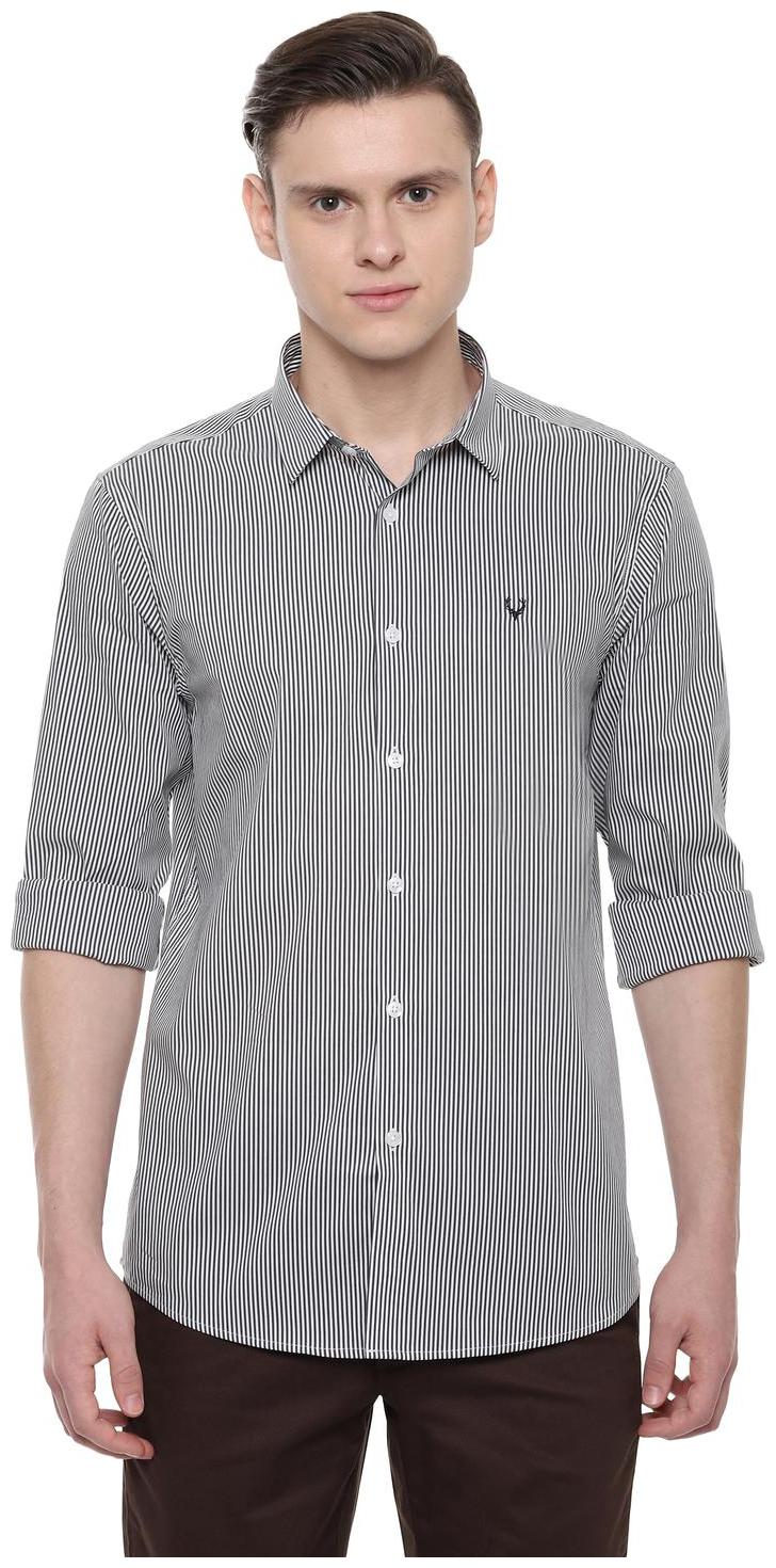 

Allen Solly Men White Vertical Stripes Slim Fit Casual Shirt