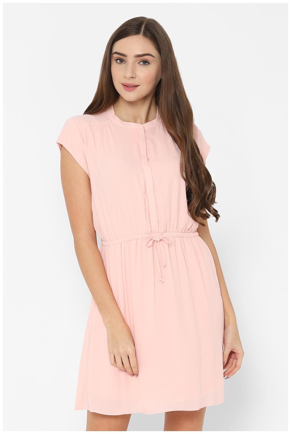 

Allen Solly Peach Solid A-line dress