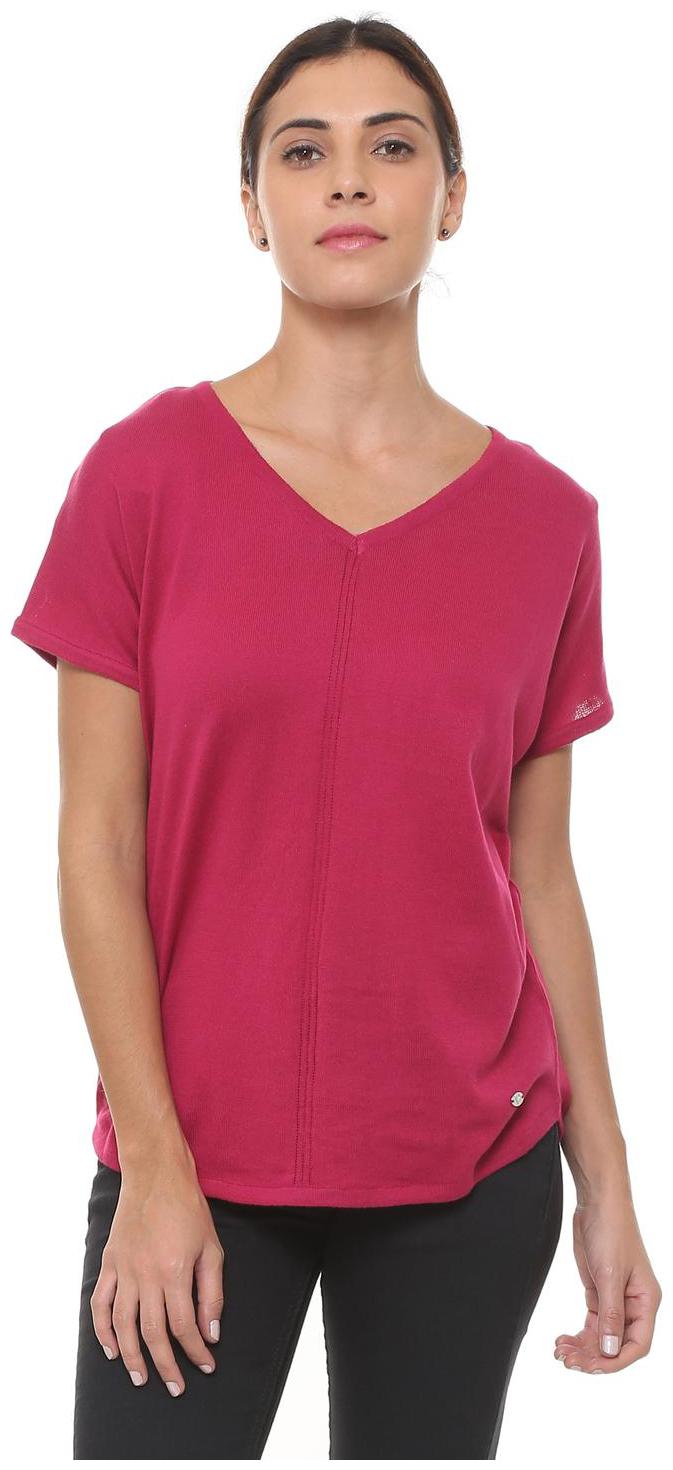 

Allen Solly Women Solid Regular top - Pink