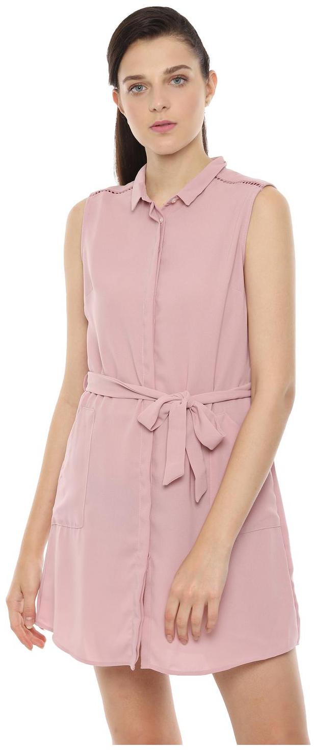 

Allen Solly Pink Solid A-line dress