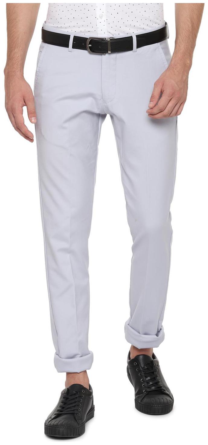 

Allen Solly Men Grey Solid Slim fit Regular trousers