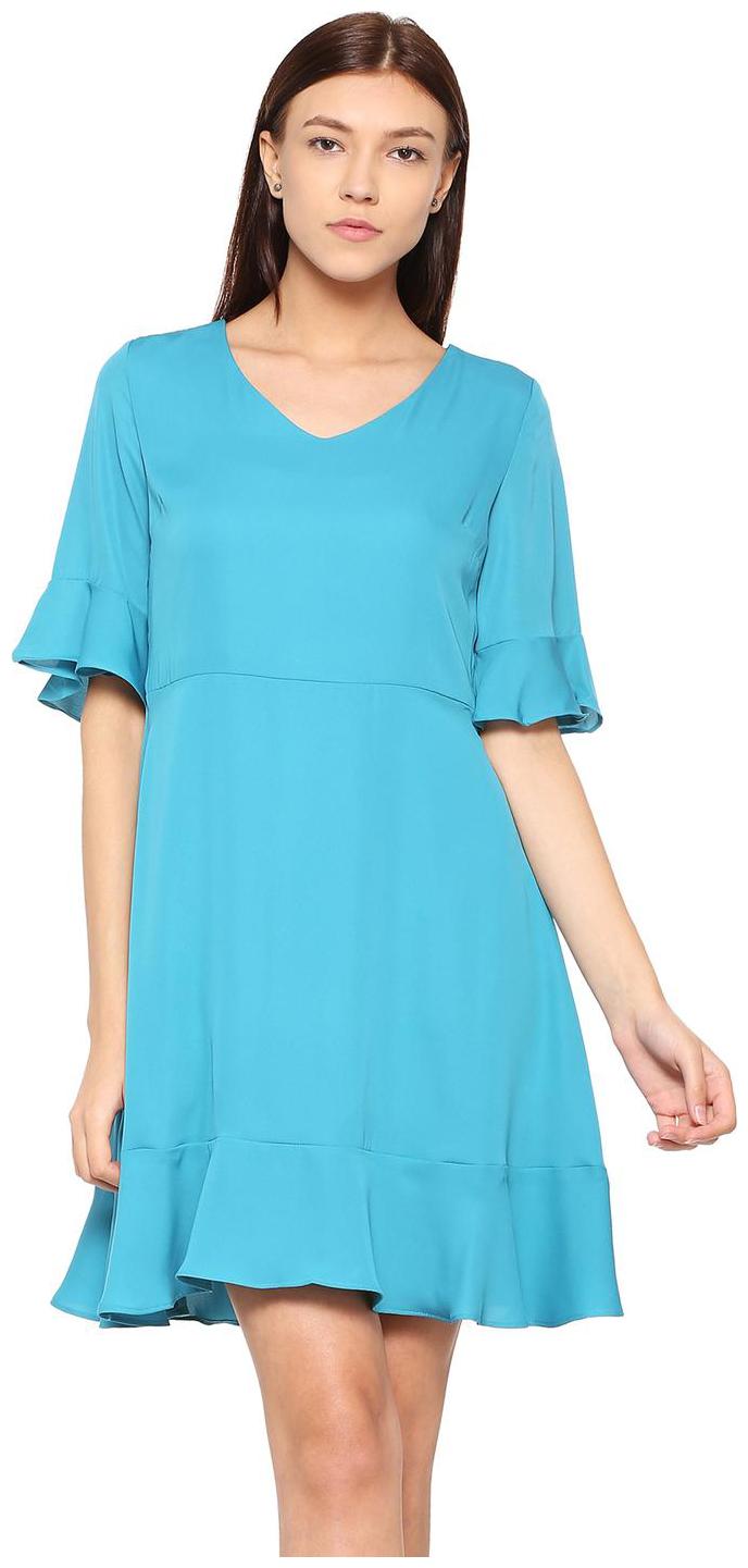

Allen Solly Blue Solid A-line dress