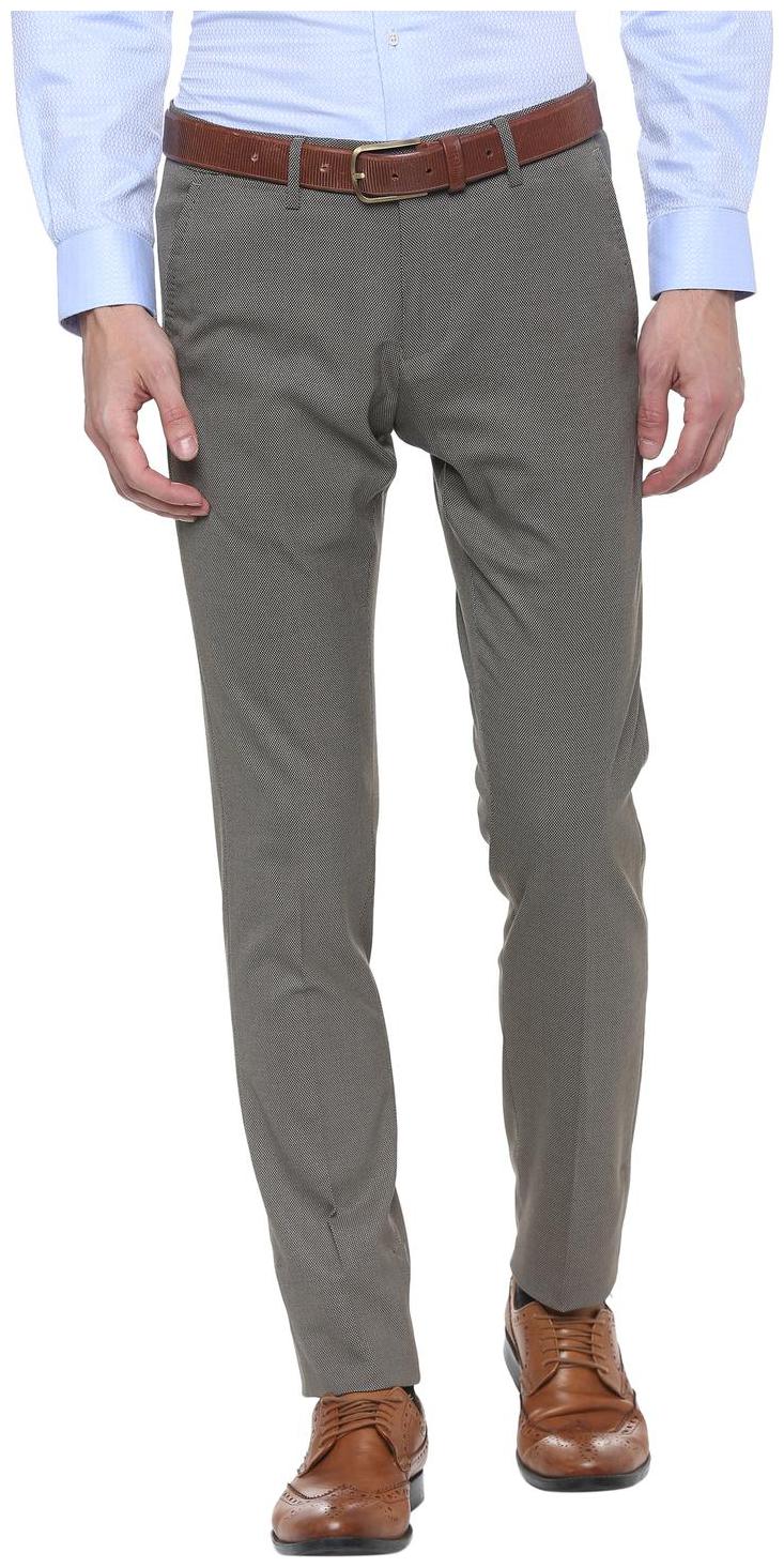 

Allen Solly Men Textured Slim Fit Formal Trouser - Grey