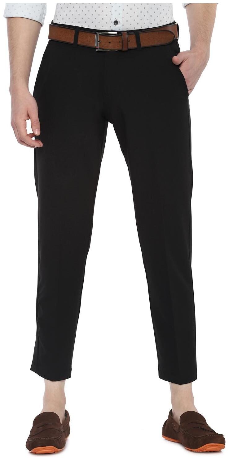 

Allen Solly Men Black Solid Slim fit Regular trousers