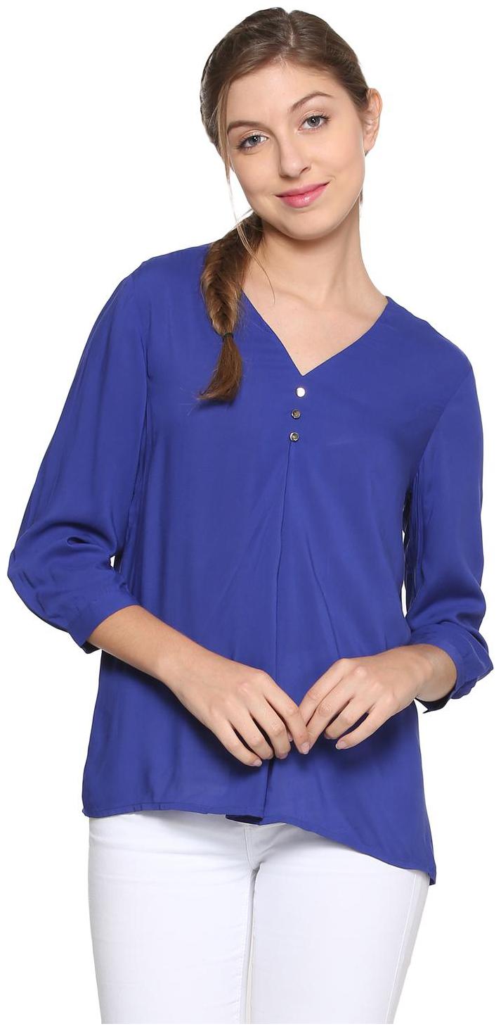 

Allen Solly Women Solid Regular top - Blue