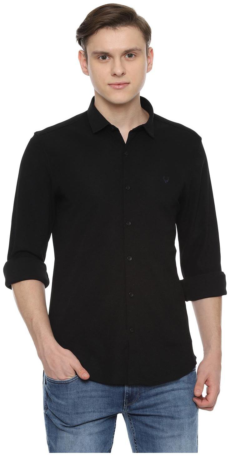 

Allen Solly Men Black Solid Slim Fit Casual Shirt