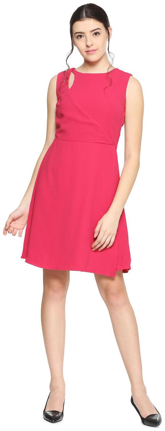 

Allen Solly Pink Geometric A-line dress