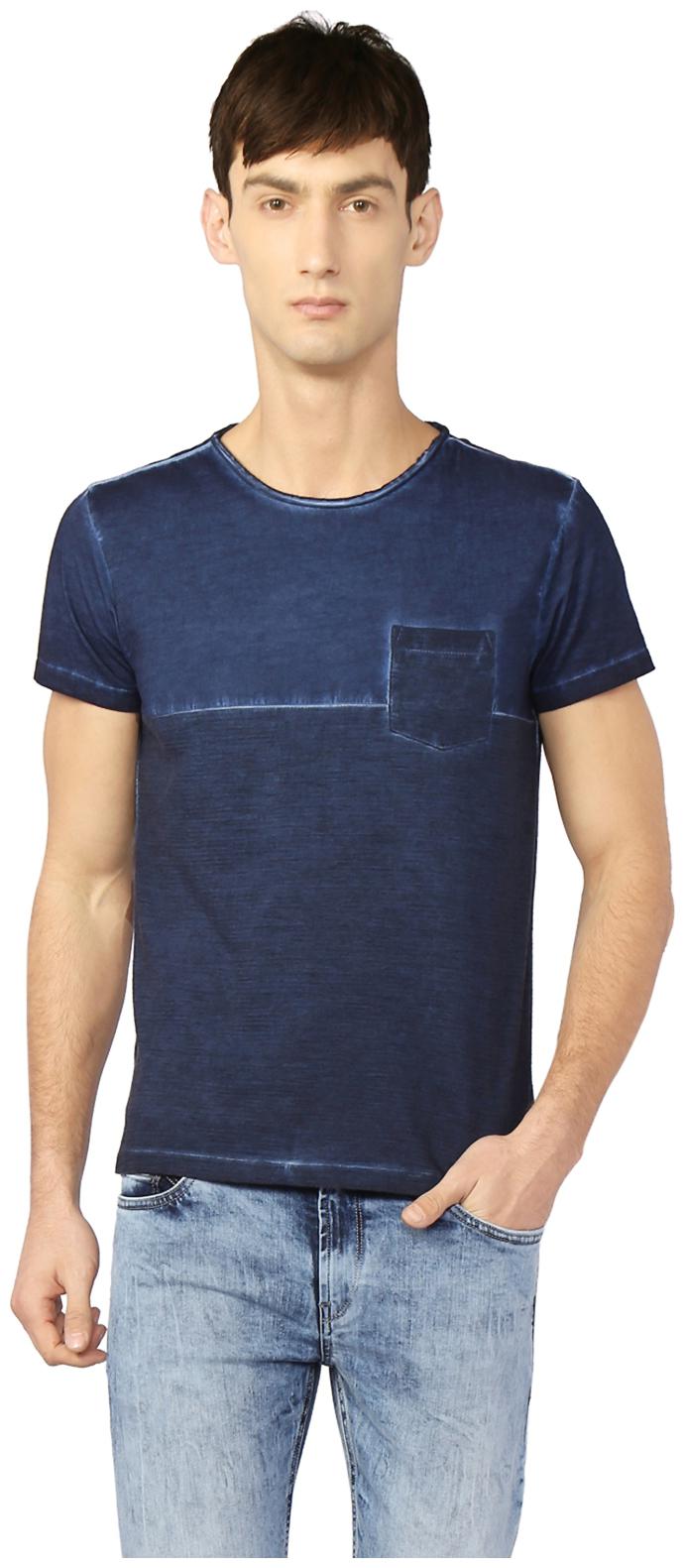 

Allen Solly Men Blue Regular fit Cotton Blend Round neck T-Shirt - Pack Of 1