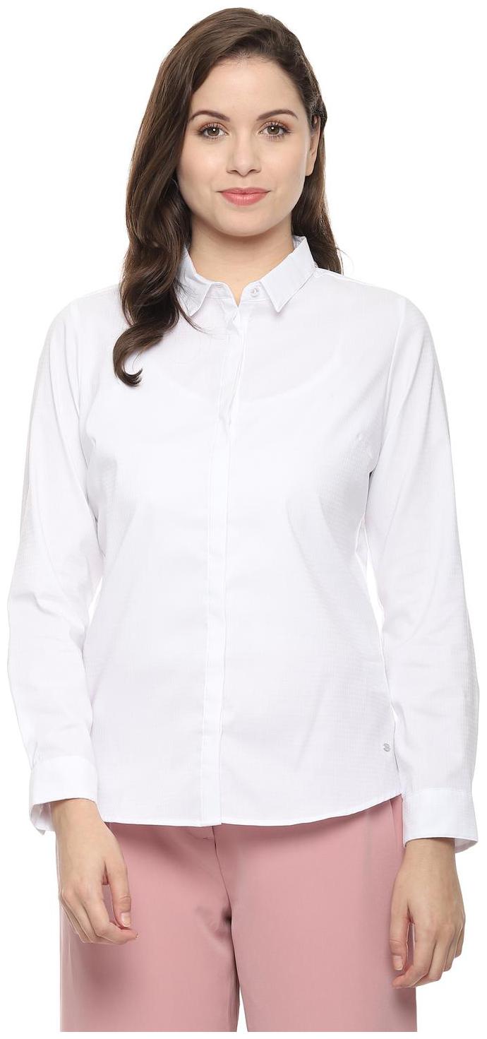 

Allen Solly Women White Solid Regular Fit Shirt