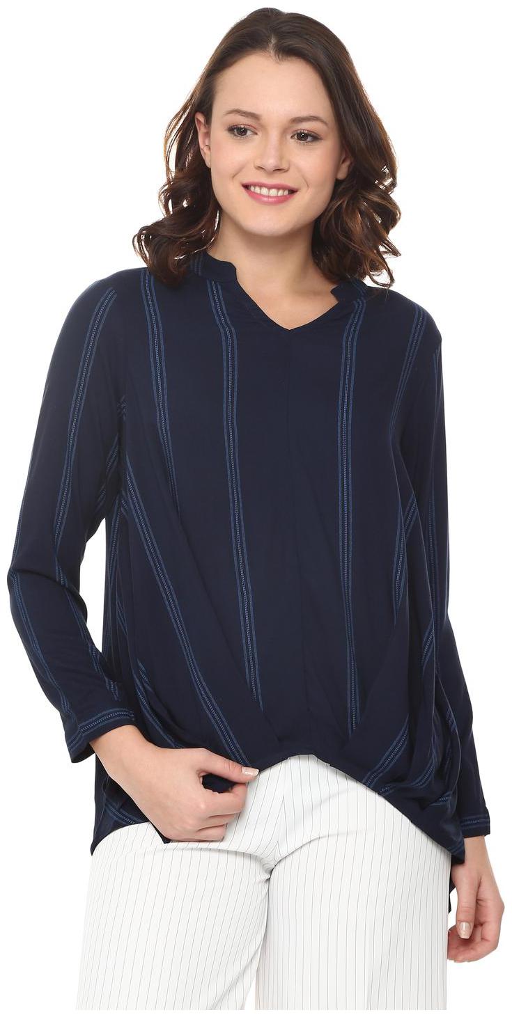 

Allen Solly Women Striped Regular top - Blue