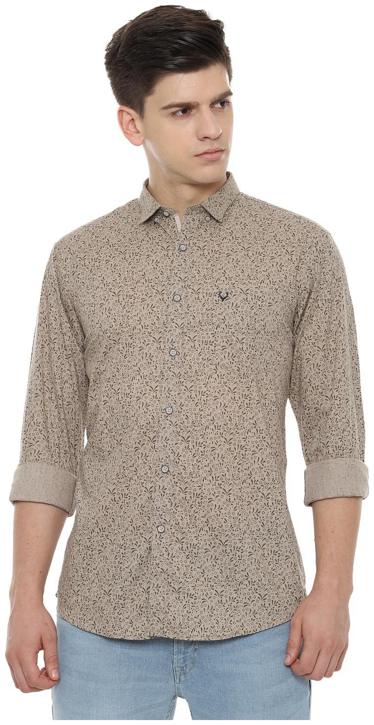 

Allen Solly Men Beige Printed Regular Fit Casual Shirt