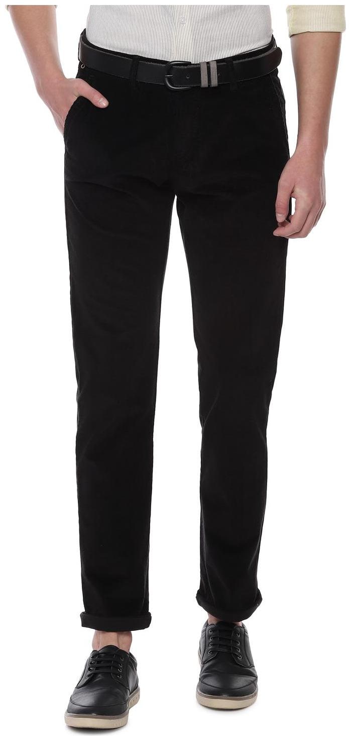 

Allen Solly Men Black Textured Slim fit Regular trousers