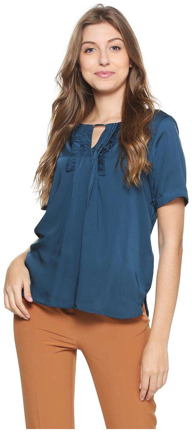 

Allen Solly Women Solid Regular top - Blue