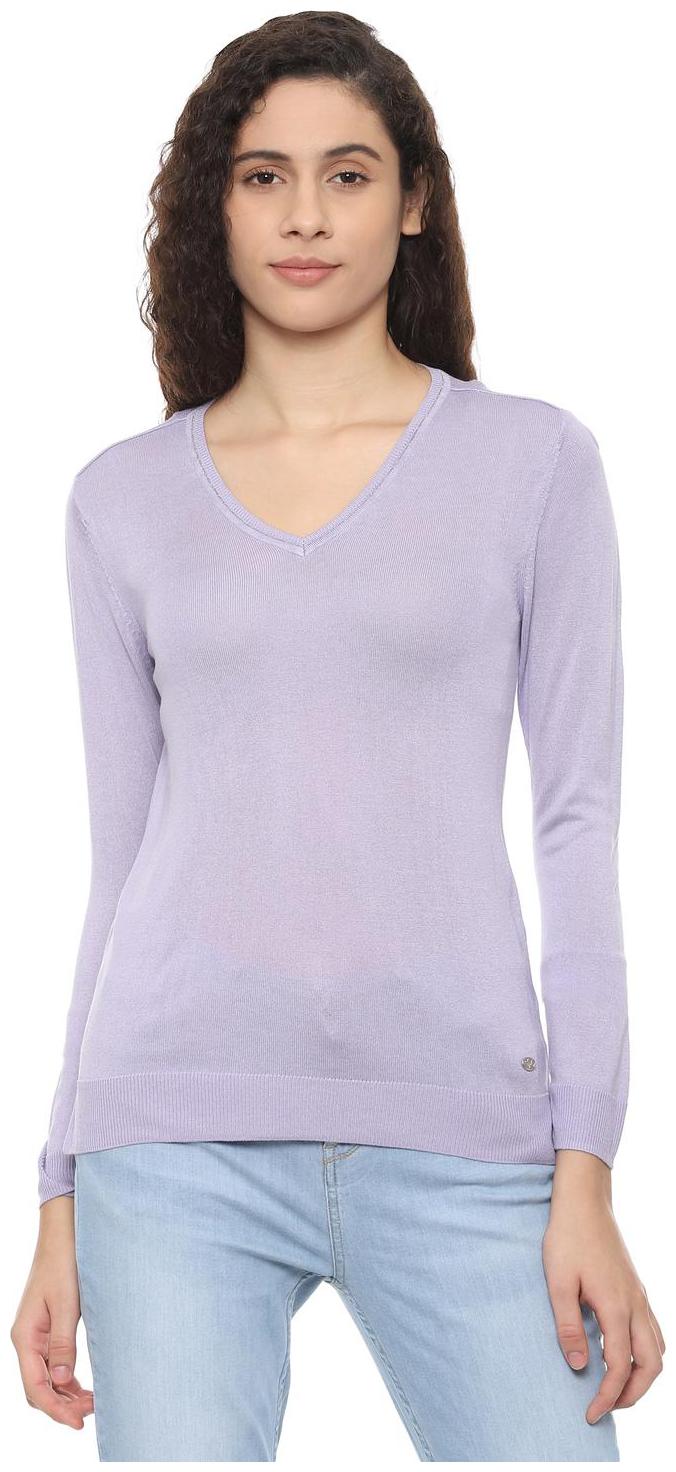 

Allen Solly Women Solid Regular top - Purple