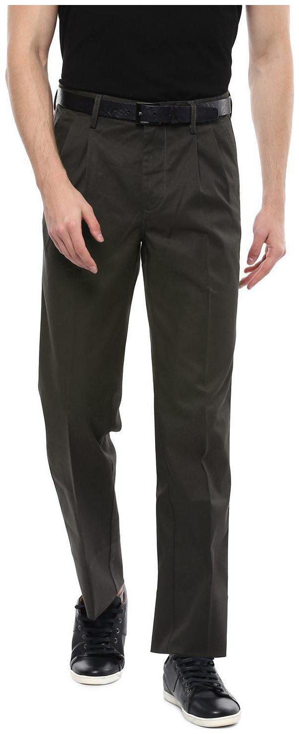 

Allen Solly Men Grey Solid Regular fit Regular trousers