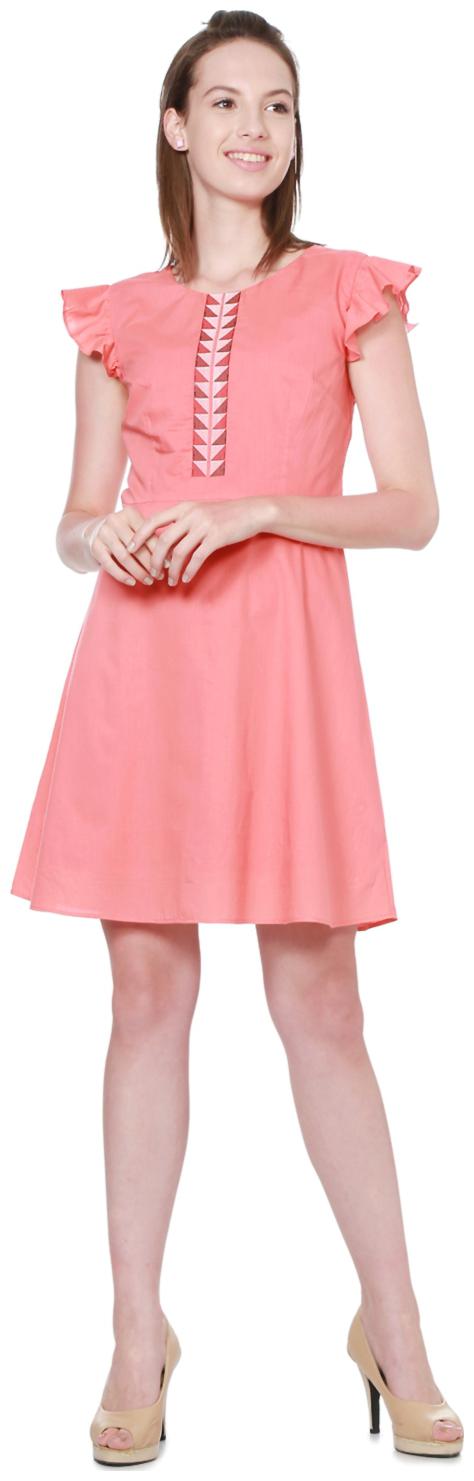 

Allen Solly Pink Solid Bodycon dress