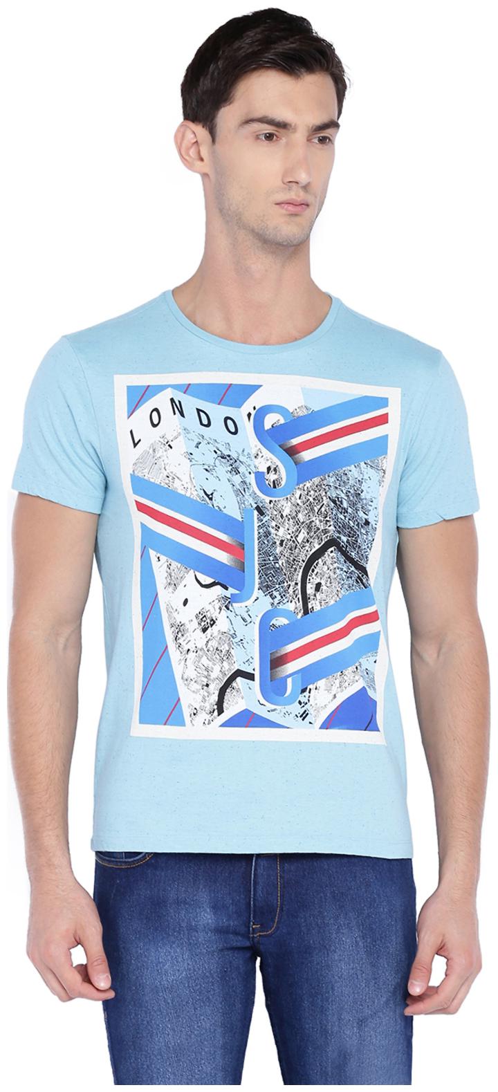 

Allen Solly Men Blue Slim fit Cotton Round neck T-Shirt - Pack Of 1
