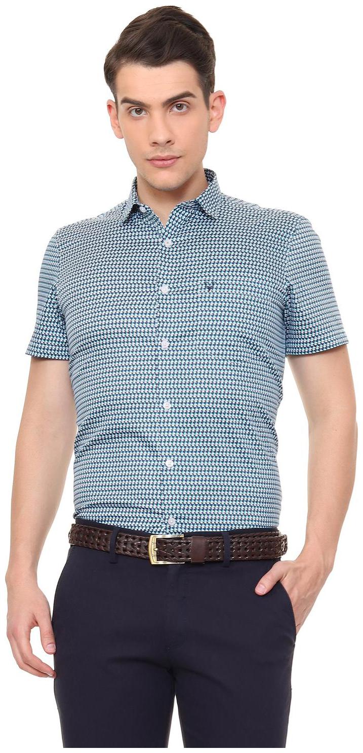 

Allen Solly Men Blue Printed Slim Fit Casual Shirt