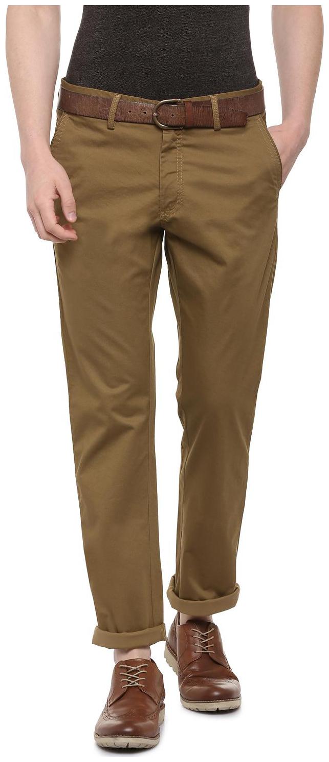 

Allen Solly Men Beige Textured Regular fit Regular trousers