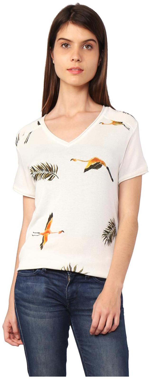 

Allen Solly Women Printed A-line top - White