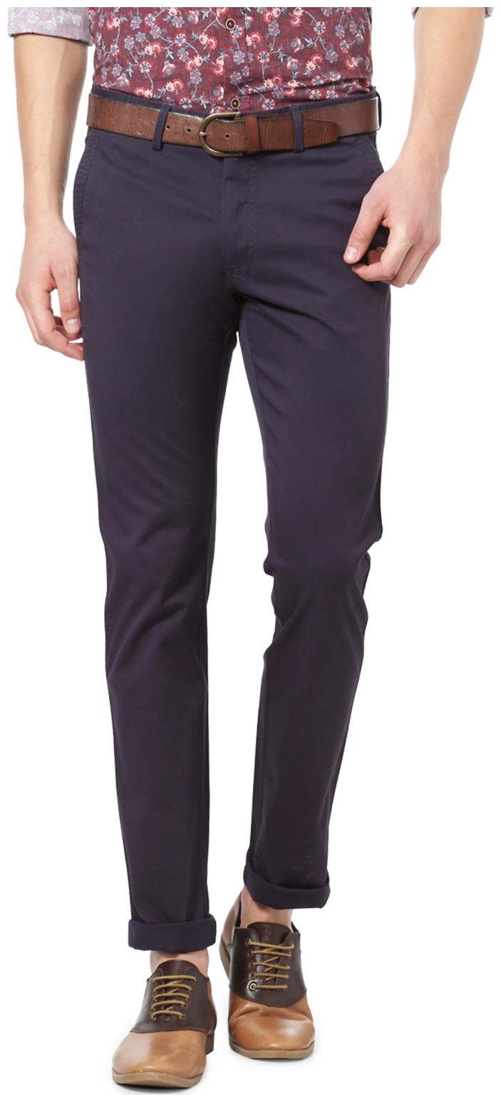 

Allen Solly Men Blue Solid Slim fit Regular trousers