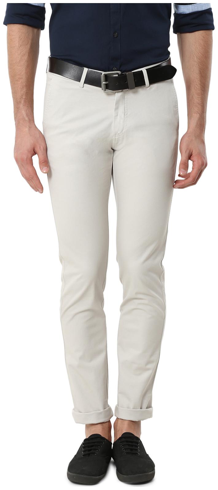

Allen Solly Men Beige Solid Slim fit Regular trousers